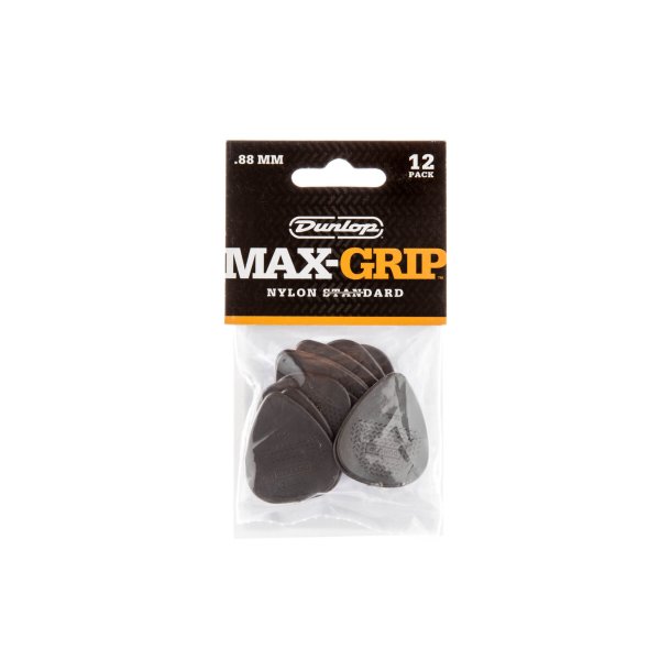 Dunlop Max-Grip Nylon Standard 449P0.88 Plektrum 12-pack